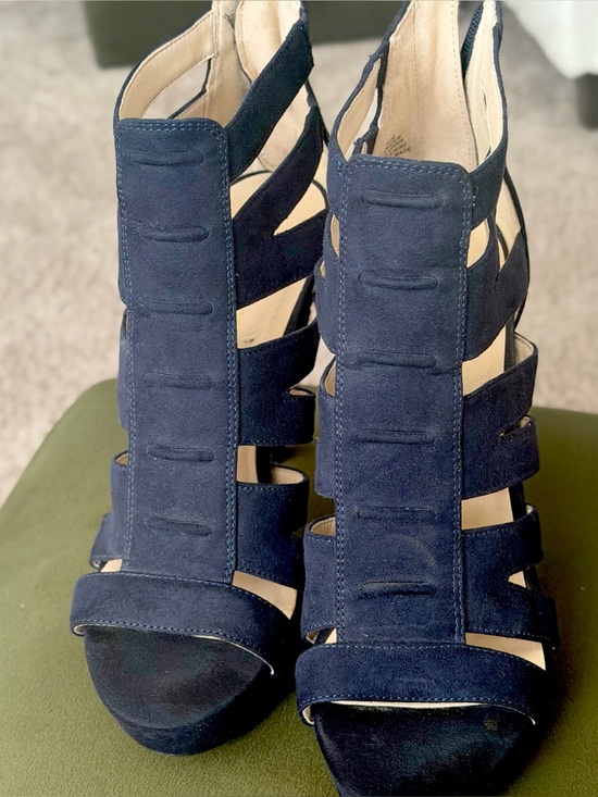 Nine West Shoes - Women’s Suede Strappy Heeled Sandals